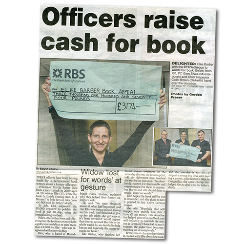 Midlothian Advertiser article: Officers raise cash for book