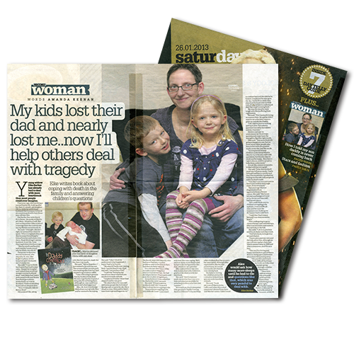 Daily Record Saturday magazine article: My kids lost their dad and nearly lost me...