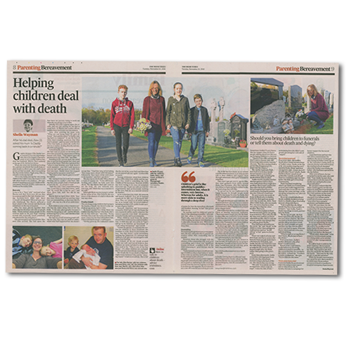 article in The Irish Times: Helping children deal with death