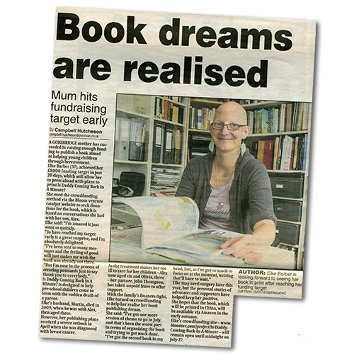Midlothian Advertiser article: Book dreams are realised