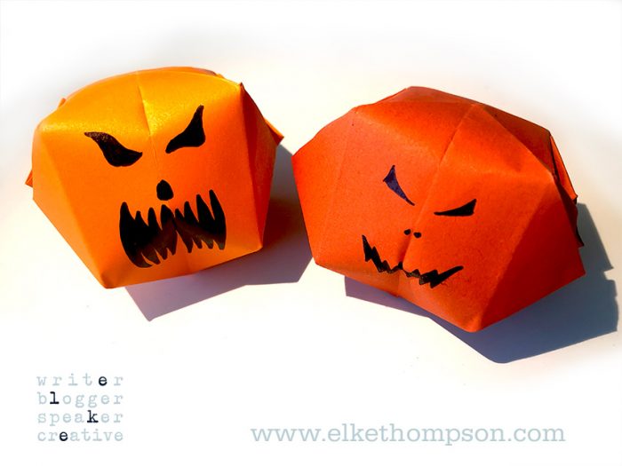 Halloween origami pumpkin by Elke Thompson